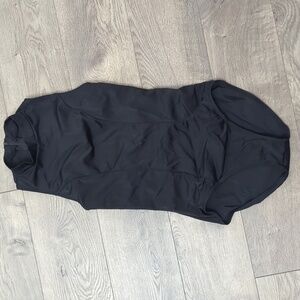 Balera Dance Black Child Size Large Leotard Zip Back High Neck